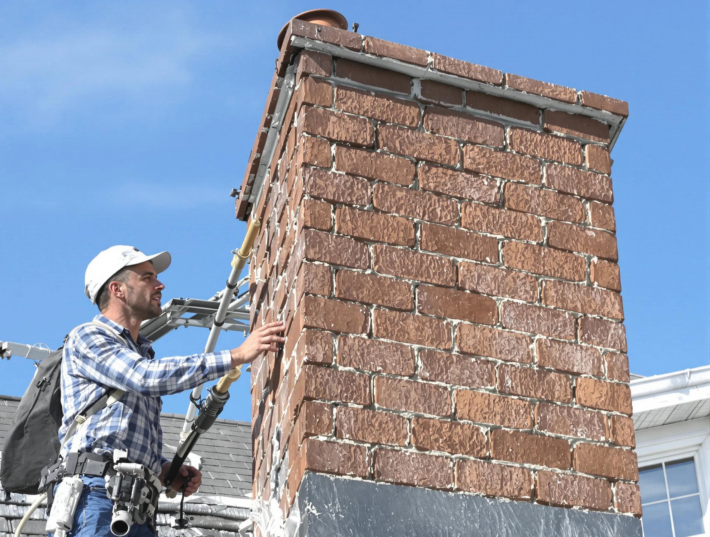 Brickwork for a chimney rebuild by Lowell Chimney Sweep in Lowell, MA
