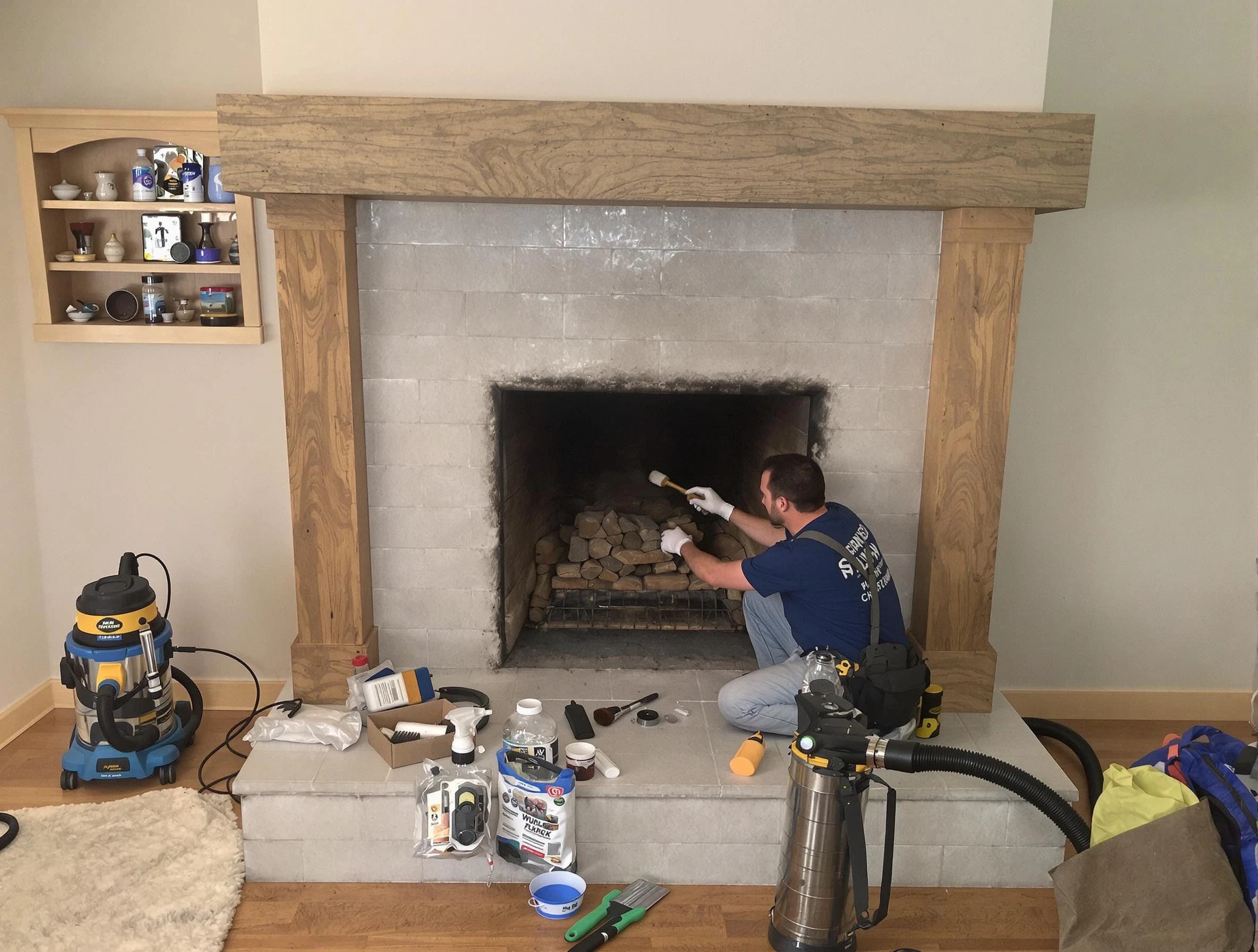 Detailed creosote removal process by Lowell Chimney Sweep in Lowell, MA
