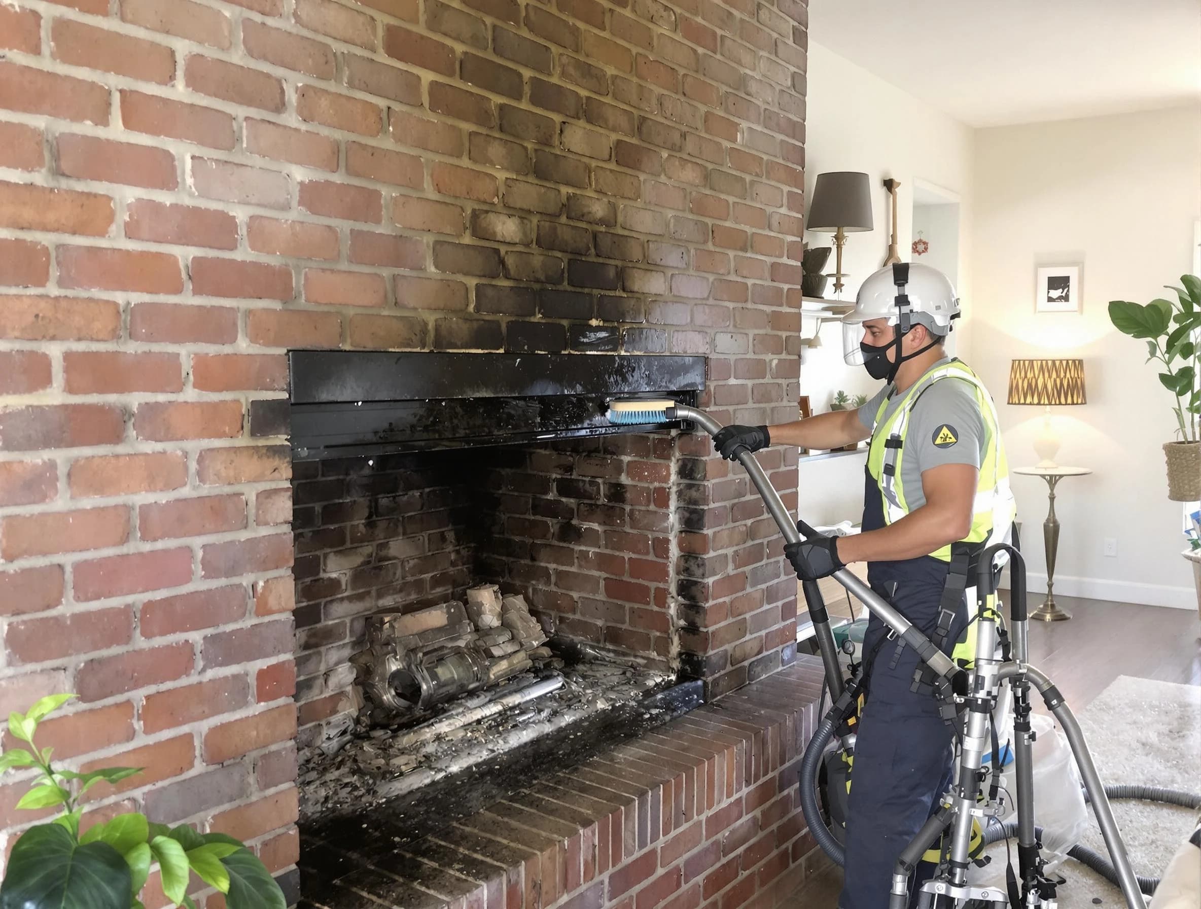 Lowell Chimney Sweep providing fireplace cleaning services in Lowell, MA