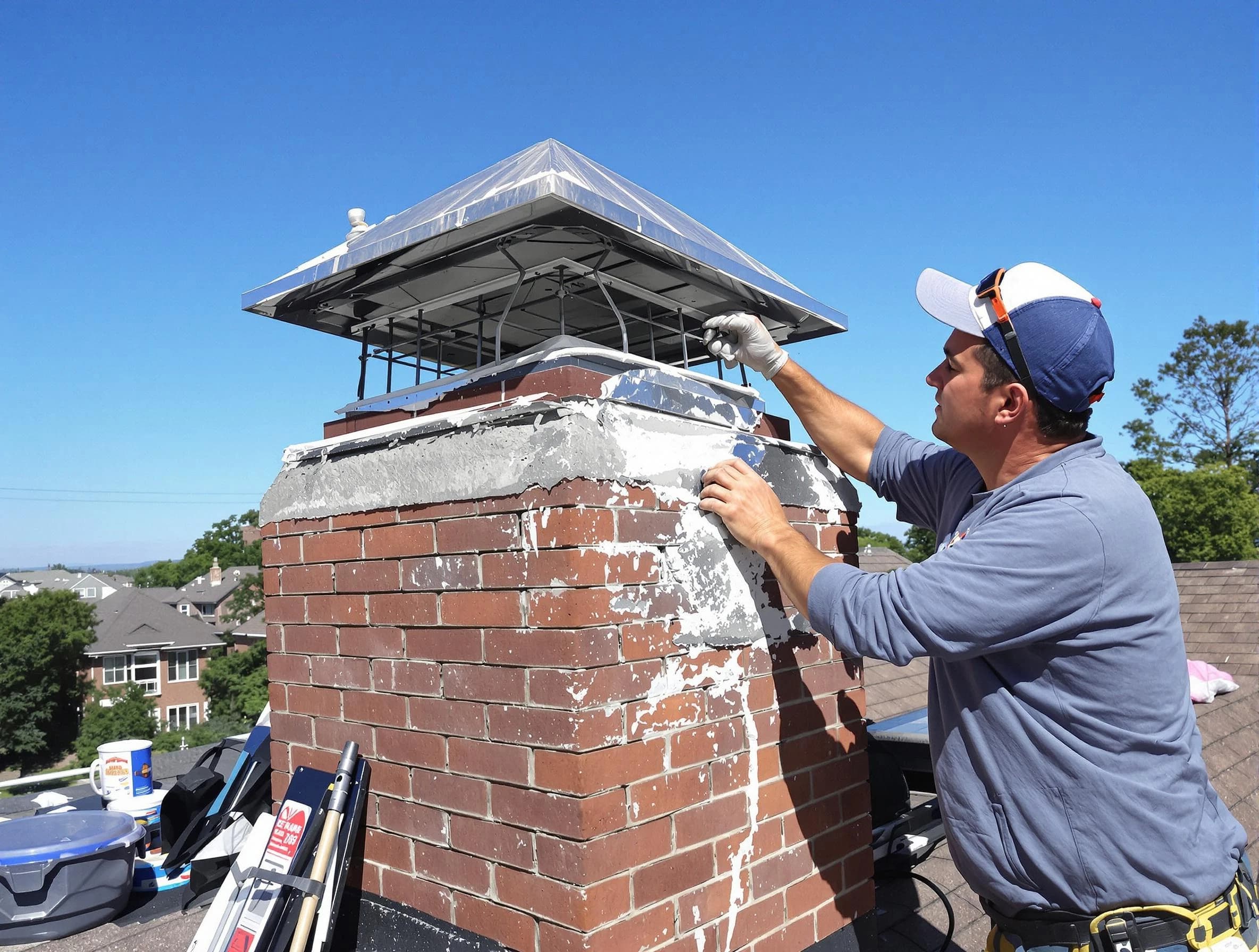 Chimney Crown Services service in Lowell, MA