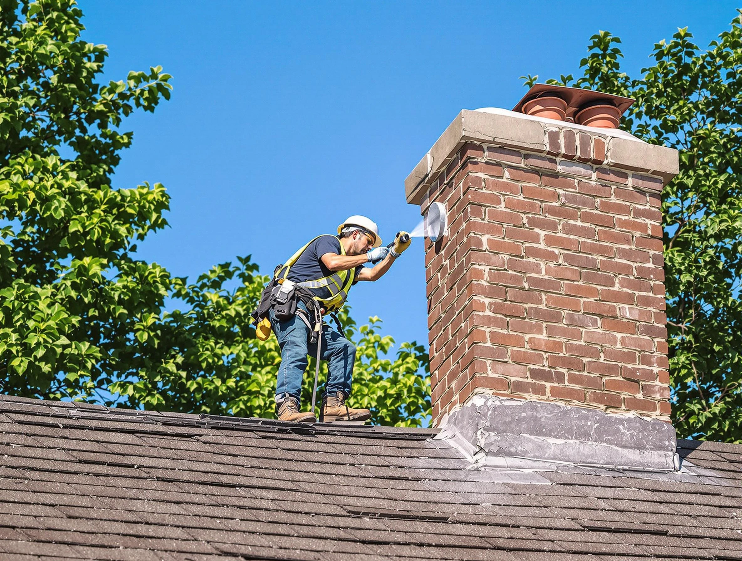 Lowell Chimney Sweep performing an inspection with advanced tools in Lowell, MA