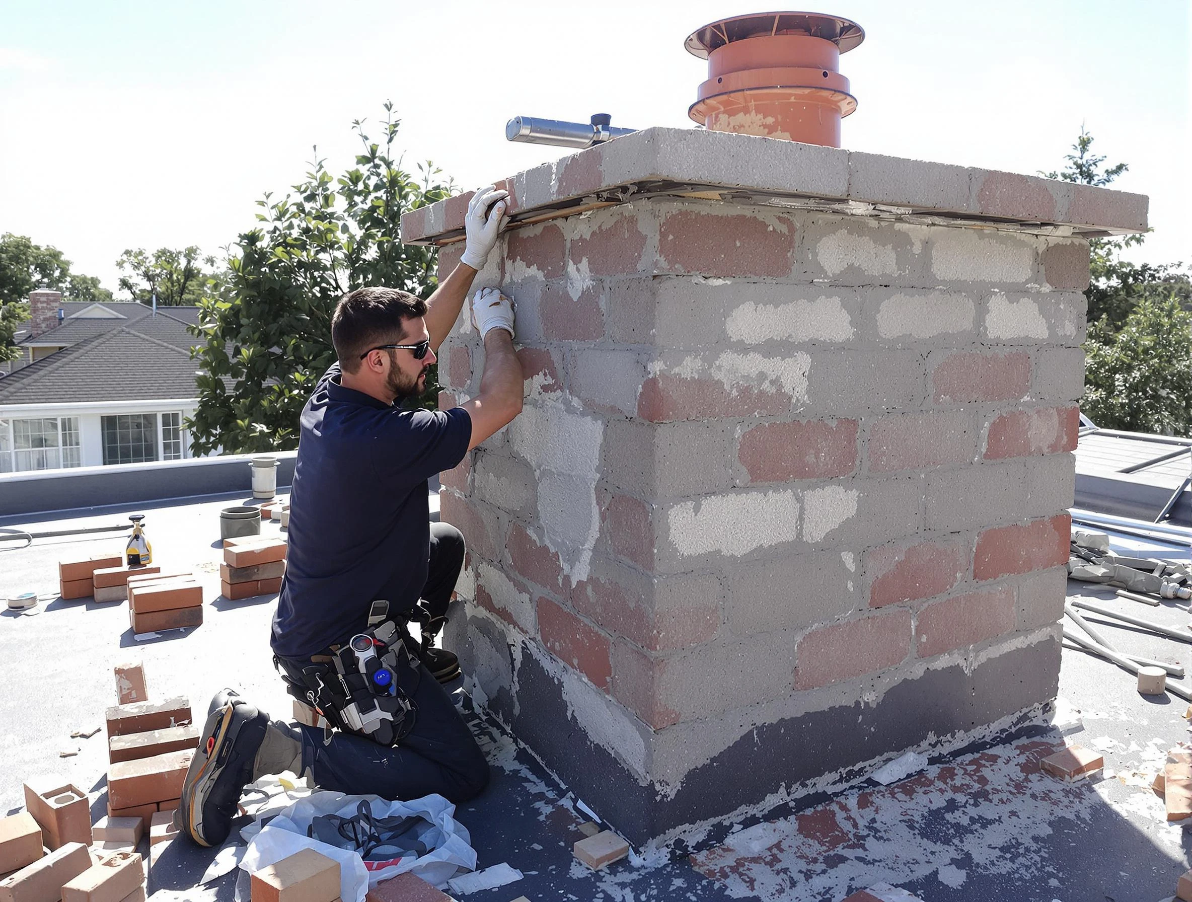 Advanced chimney repair process by Lowell Chimney Sweep in Lowell, MA