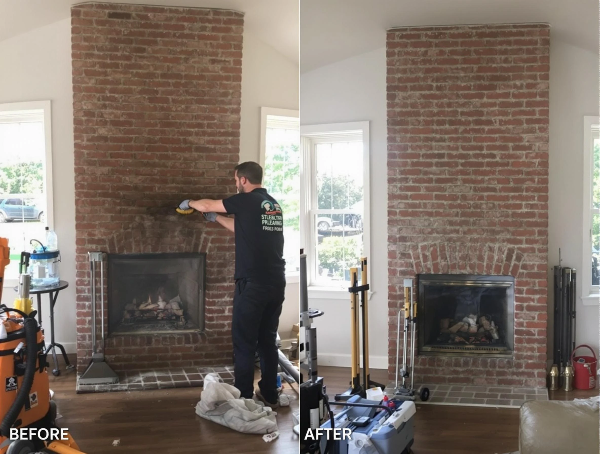 Finished chimney sweeping service by Lowell Chimney Sweep in Lowell, MA
