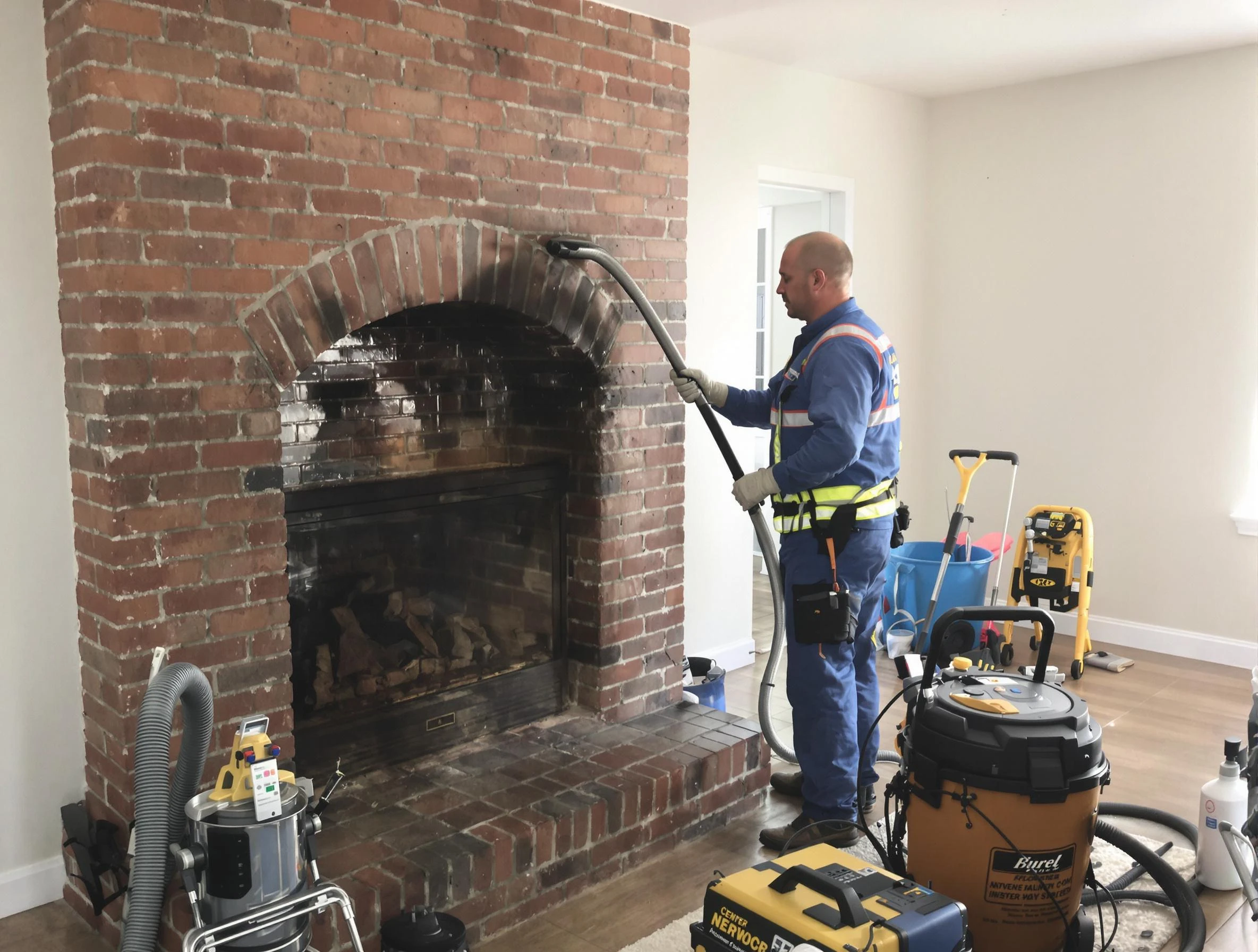 Lowell Chimney Sweep expert performing detailed chimney sweep in Lowell, MA
